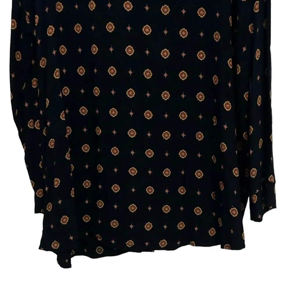 FREE PEOPLE NWT Long Sleeve Printed Button Down Shirt M
